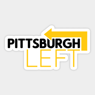 Pittsburgh Left Black and Yellow Sticker